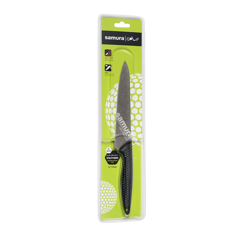Samura GOLF Utility Knife - 150mm, Stonewash Finish - Kitchenly