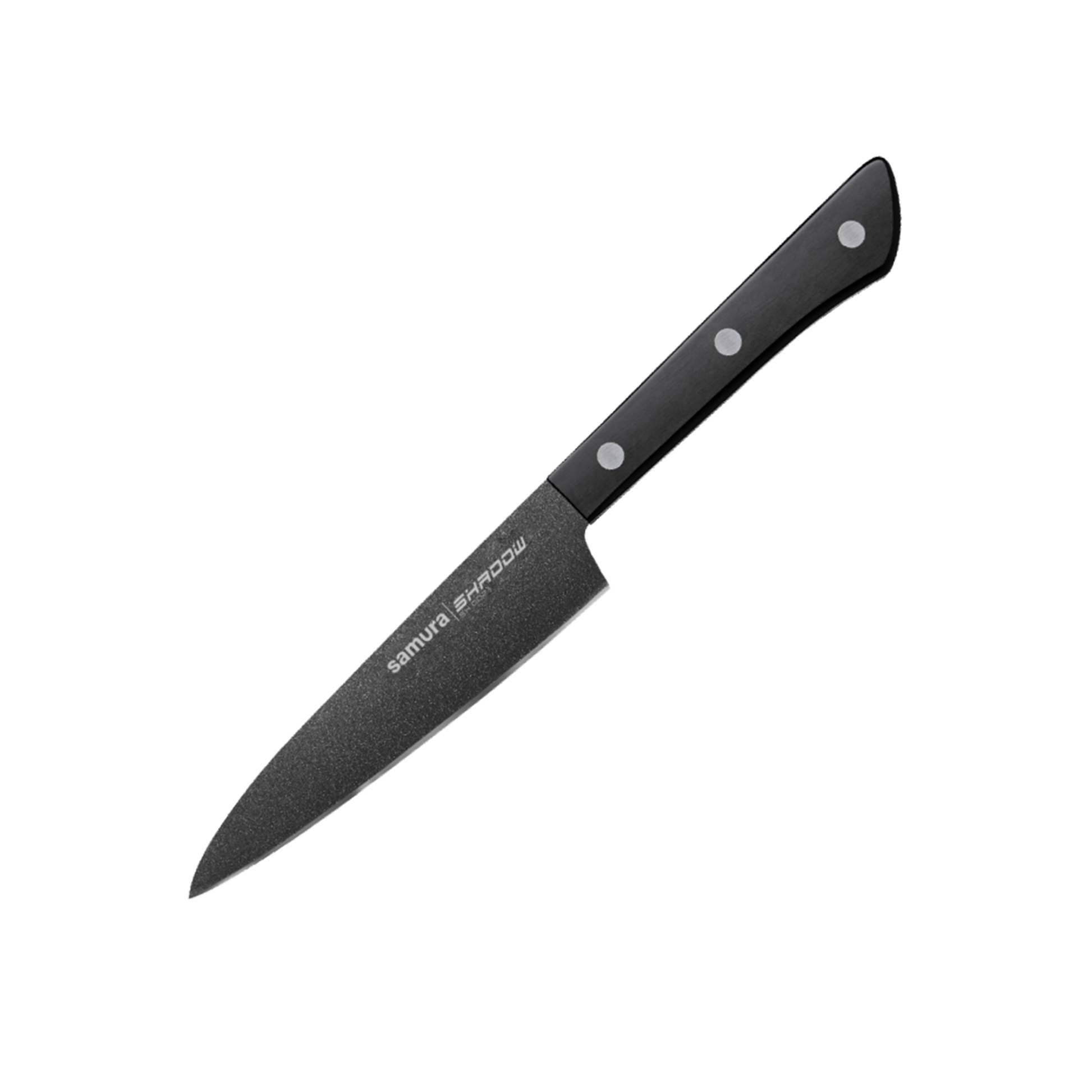 Samura SHADOW Utility Knife with Black Non Stick Coating - 120mm - Kitchenly