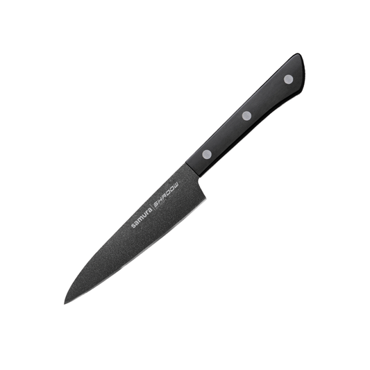 Samura SHADOW Utility Knife with Black Non Stick Coating - 120mm - Kitchenly
