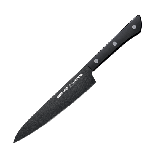 Samura SHADOW Utility Knife with Black Non Stick Coating - 150mm - Kitchenly
