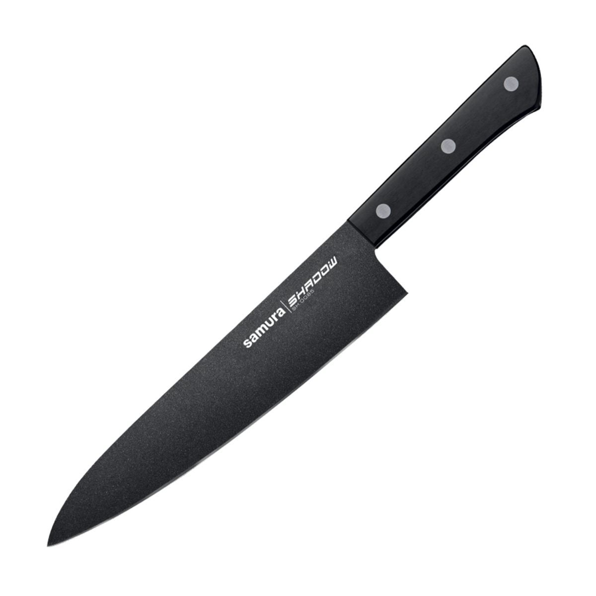 Samura SHADOW Non-Stick Coated Chef's Knife - 208mm, Black - Kitchenly