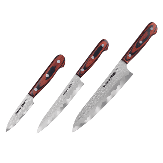 Samura KAIJU Knives Set: Paring Knife, Utility Knife, Chef's Knife - Kitchenly