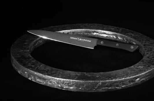 Samura SHADOW Slicing Knife with Black Non Stick Coating - 196mm - Kitchenly