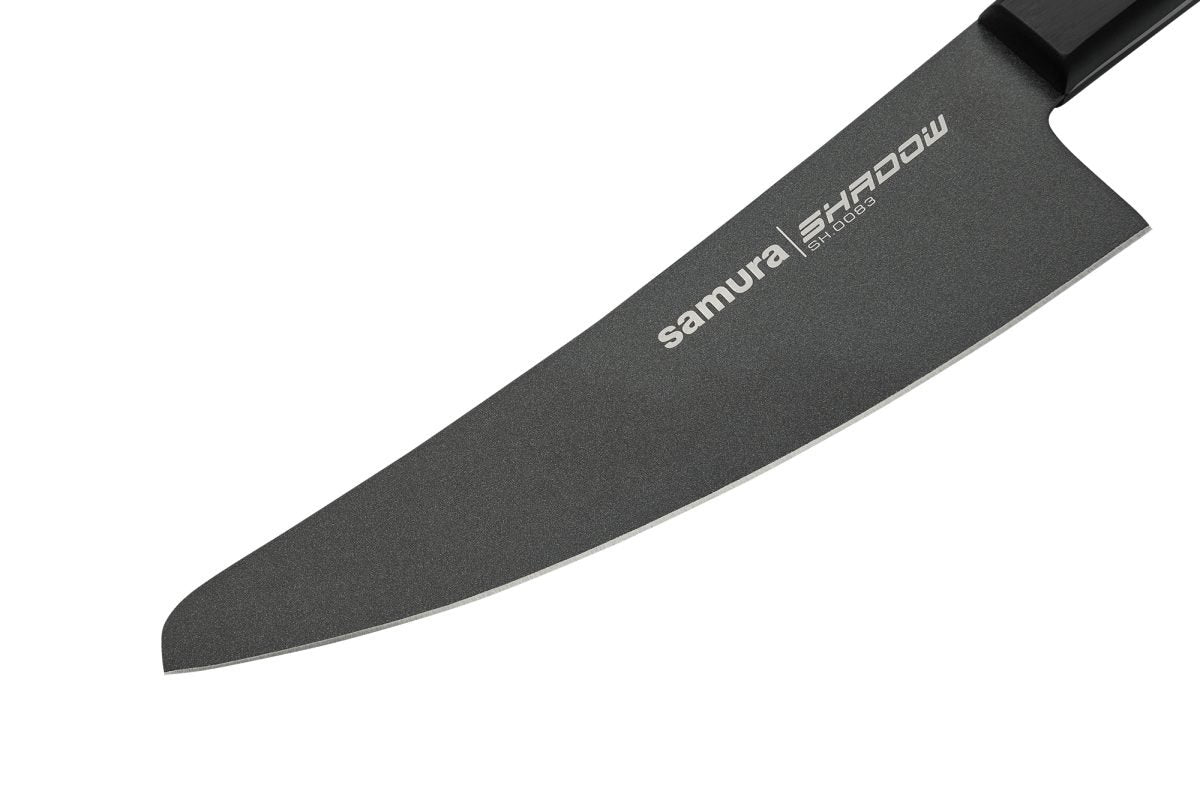 Samura SHADOW Non-Stick Coated Chef's Knife - 166mm, Black - Kitchenly
