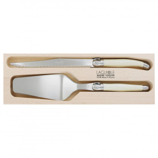 André Verdier Laguiole Debutant Ivory Pastry Set - 2 Piece