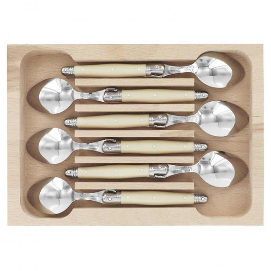 André Verdier Laguiole Debutant Ivory Coffee Spoon - 6 Piece