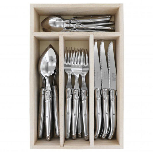 André Verdier Laguiole Debutant Inox Cutlery Set with Tray - 24 Piece