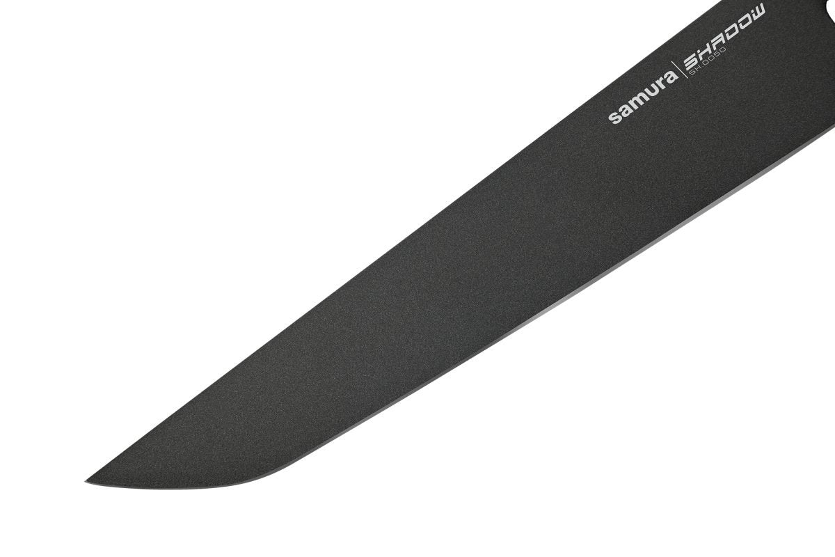 Samura SHADOW Non-Stick Coated Hamokiri Knife - 254mm, Black - Kitchenly