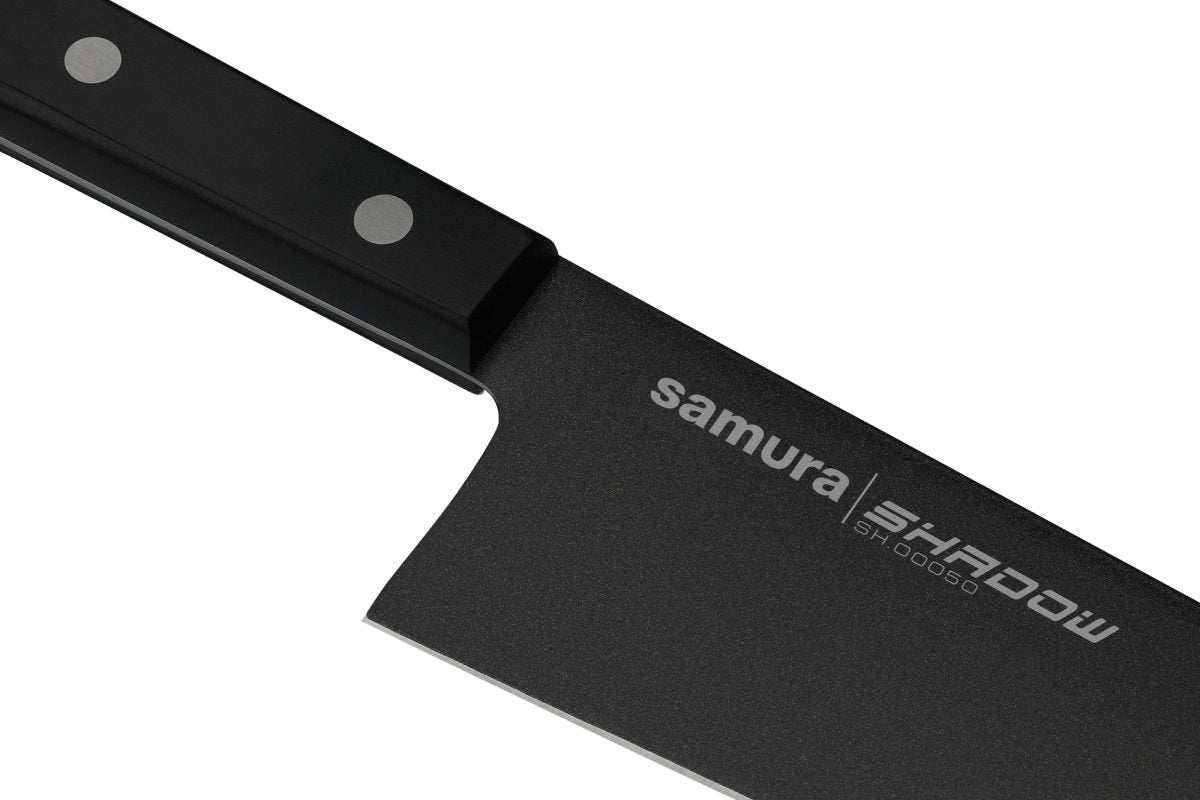Samura SHADOW Non-Stick Coated Hamokiri Knife - 254mm, Black - Kitchenly