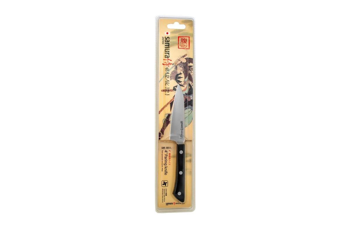 Samura HARAKIRI Paring Knife - 99mm, Black - Kitchenly