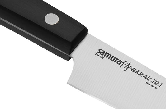Samura HARAKIRI Paring Knife - 99mm, Black - Kitchenly