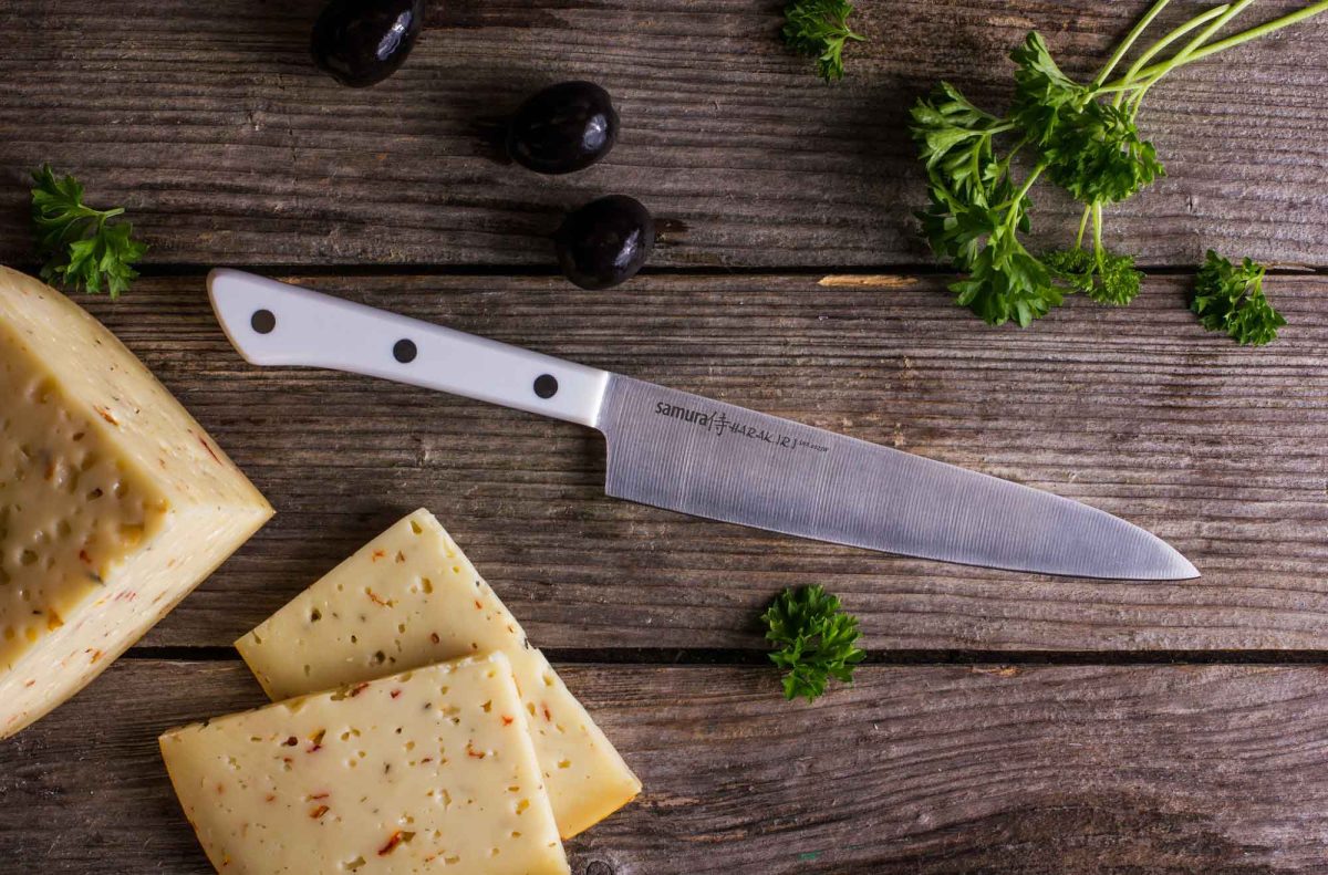 Samura HARAKIRI Utility Knife - 150mm, White - Kitchenly