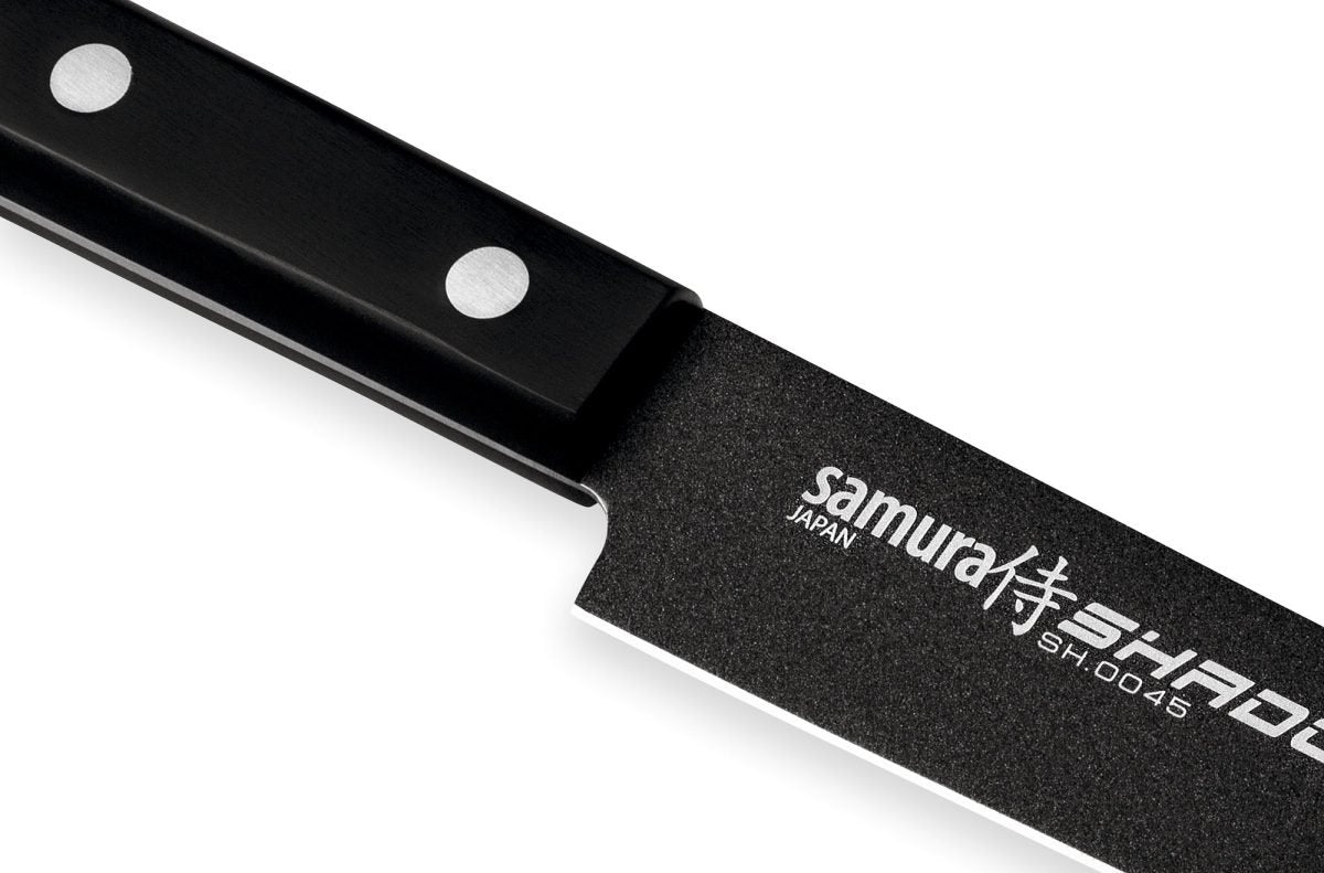 Samura SHADOW Slicing Knife with Black Non Stick Coating - 196mm - Kitchenly