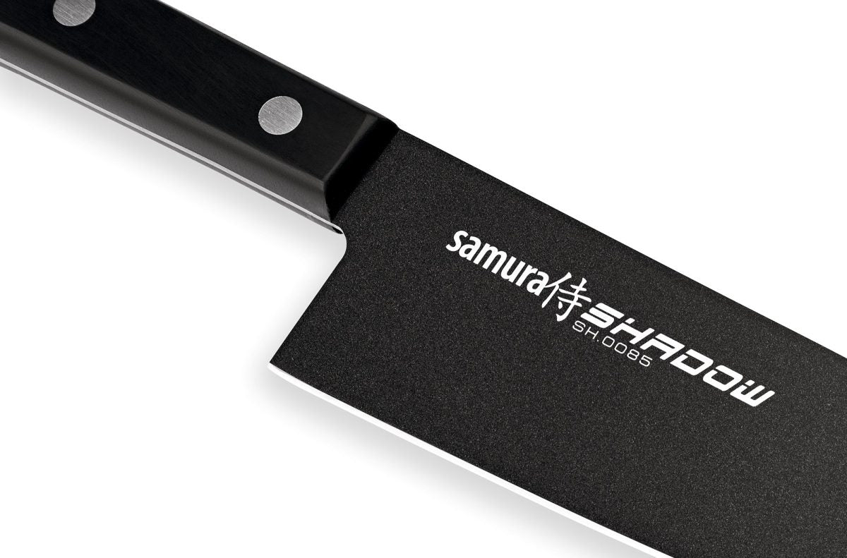 Samura SHADOW Non-Stick Coated Chef's Knife - 208mm, Black - Kitchenly
