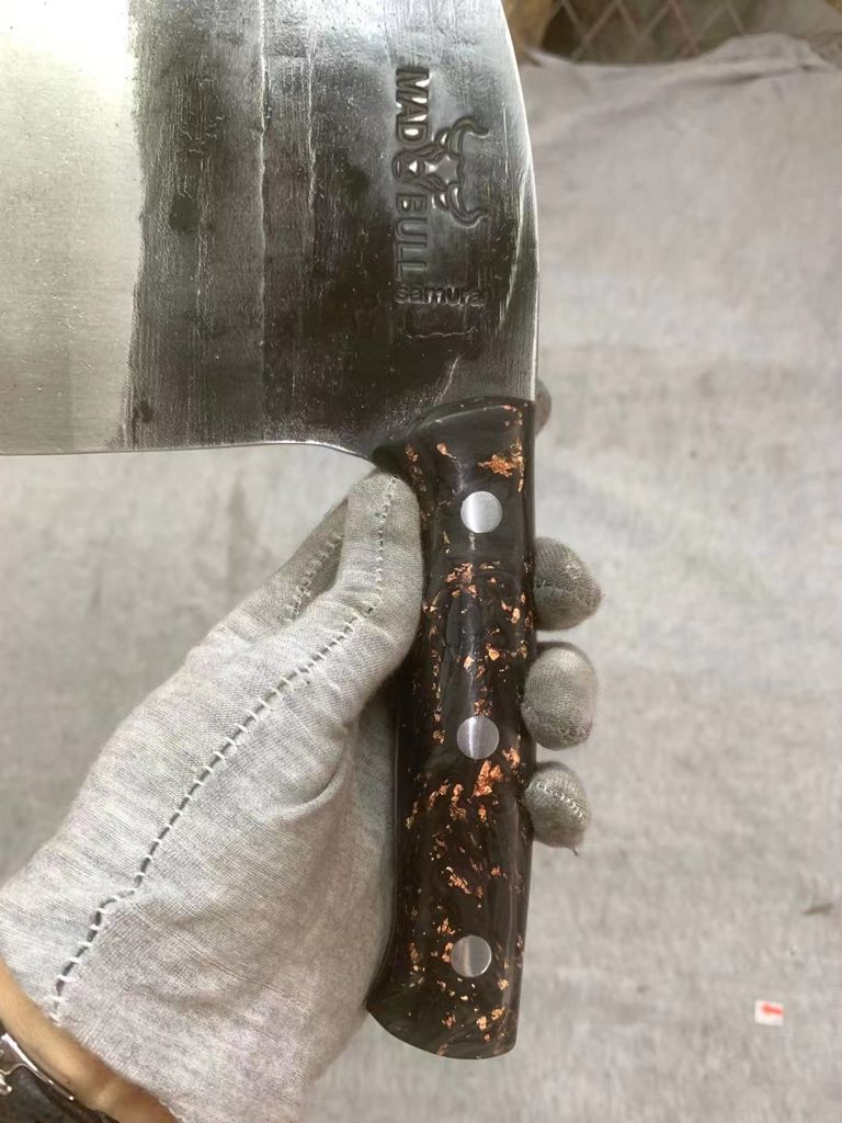 Samura MAD BULL Serbian Chef's Knife - Marble Carbon Handle, 180mm - Kitchenly