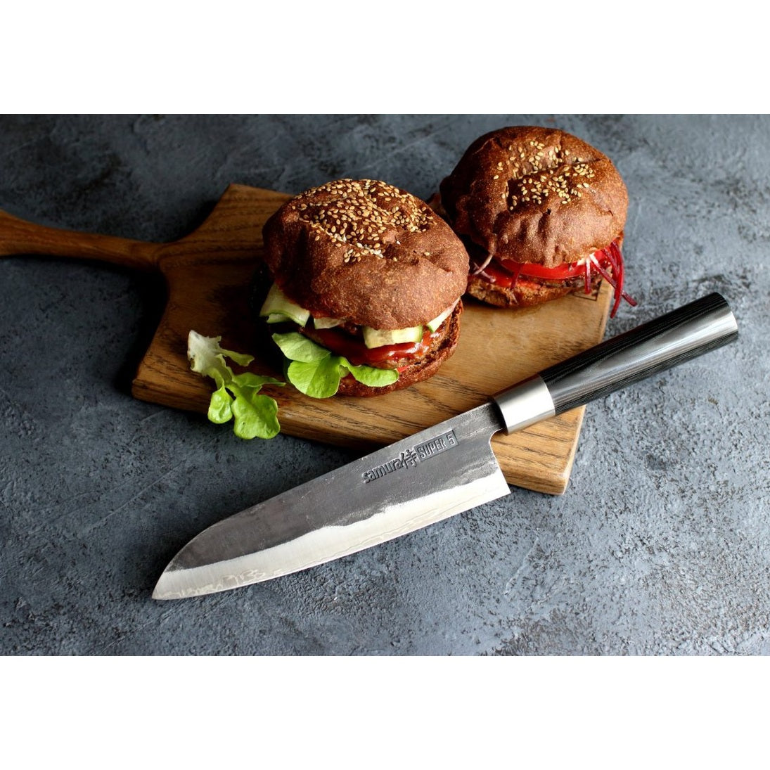 Samura SUPER 5 Santoku Knife - 182mm - Kitchenly