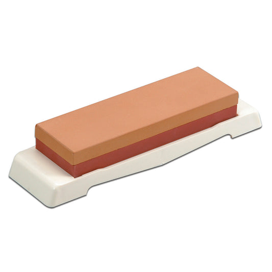Tojiro Whetstone Domestic DoubleSided 1000/3000 Grit - with Non-Slip Stand, 175x56x28mm - Kitchenly