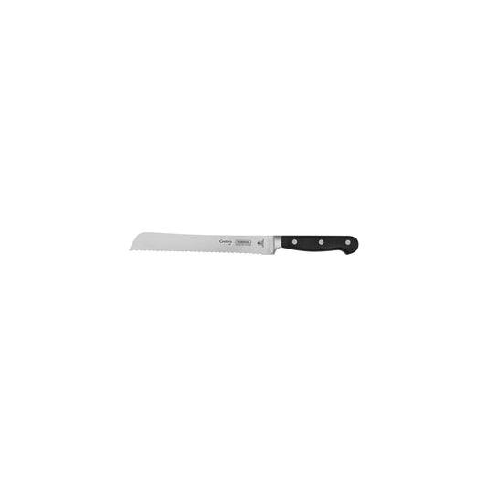 Tramontina Century Bread Knife - Serrated Blade, Forged Handle, 200mm, Black