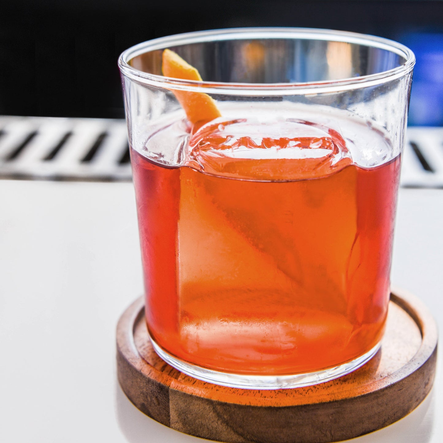 Zanzi Round Natural Acacia Coaster 4pc Set - 100x12mm