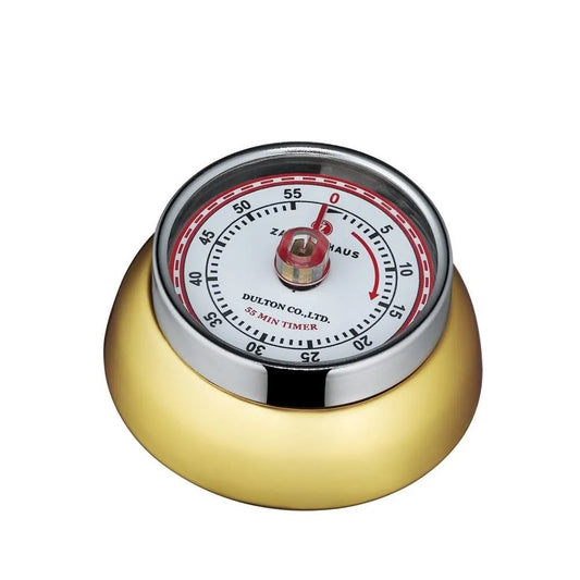 Zassenhaus SpeedKitchen Timer with Magnet Enameled Steel Brass-Coloured 3x √ò 7cm - Kitchenly