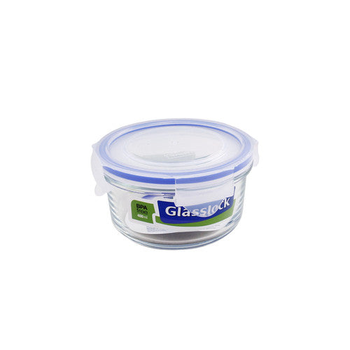 Glasslock Classic Tempered Glass 400ml Round Glass Container