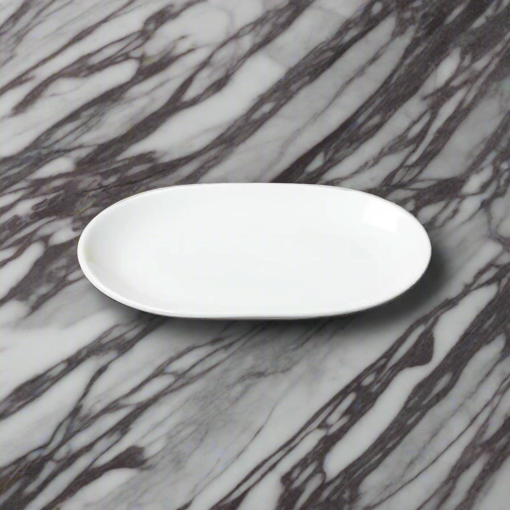 Patra Porcelain Profile Oval Platter 158x119mm (Box of 6)