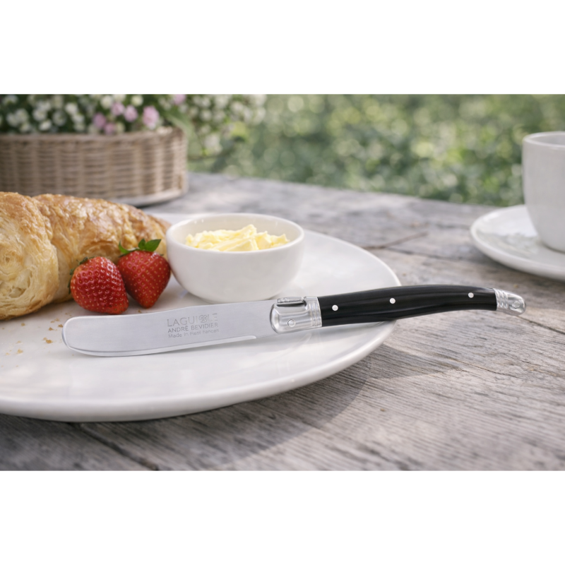 André Verdier Laguiole Debutant Black Butter Spreader - 6 Piece