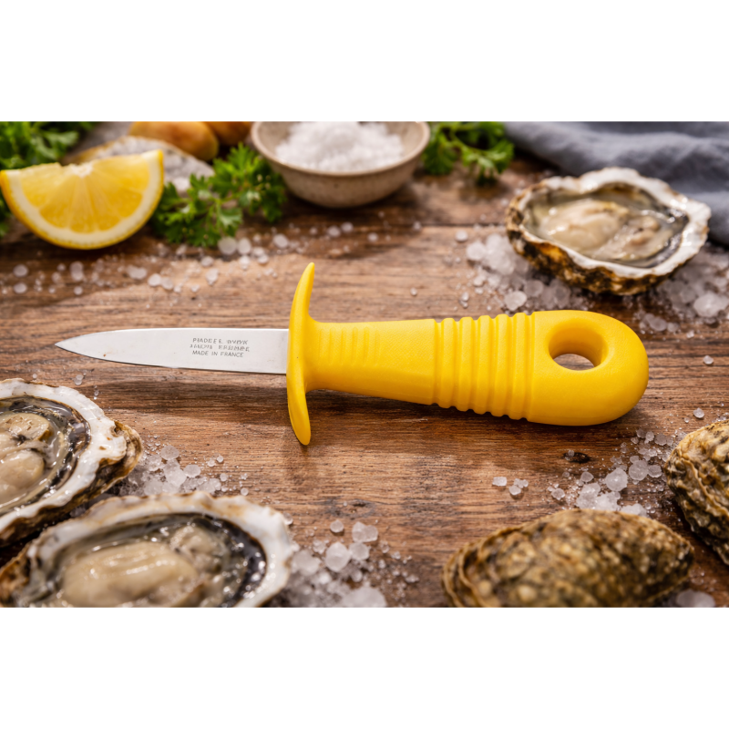 André Verdier Poseidon Oyster Knife 3mm with Guard - Yellow