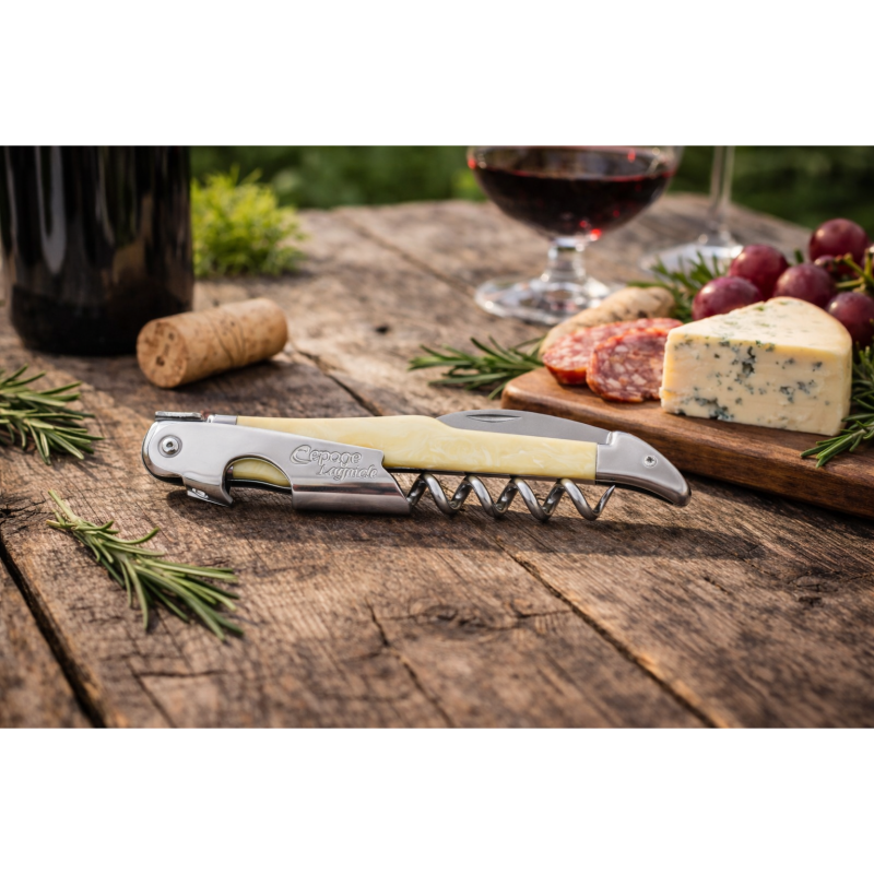 André Verdier Cave Cepage Corkscrew Resin Handle - Blond Horn