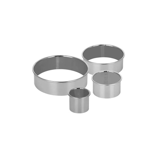 Chef Inox Cutter Set Plain Stainless Steel 4pc 130mm - Kitchenly