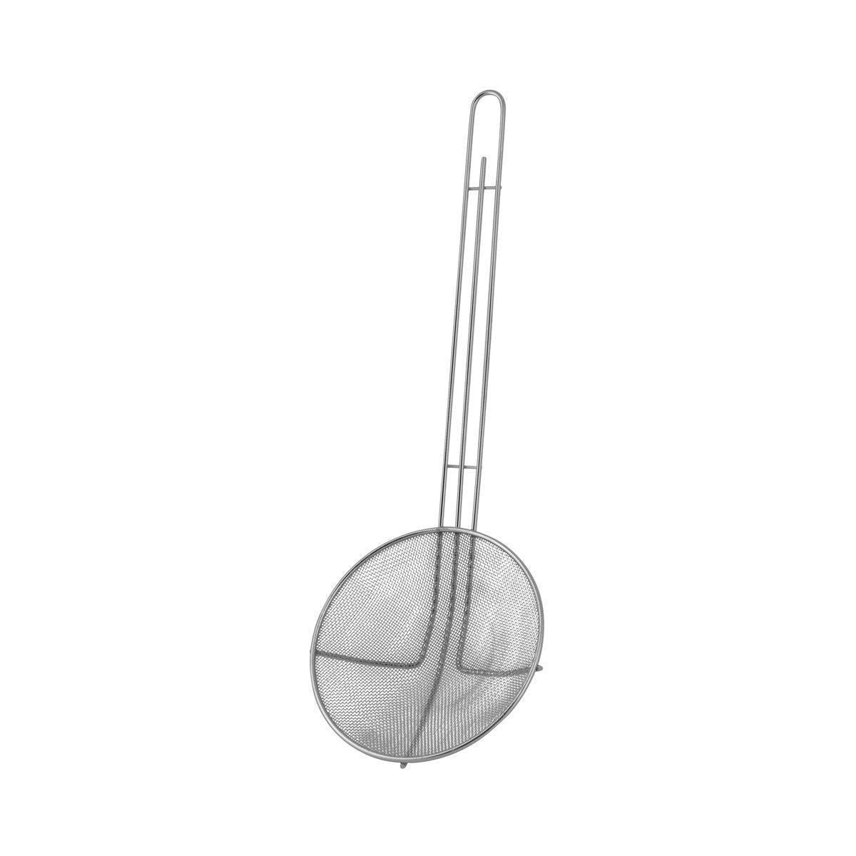 Chef Inox Skimmer Fine Mesh Round 140x505mm - Kitchenly