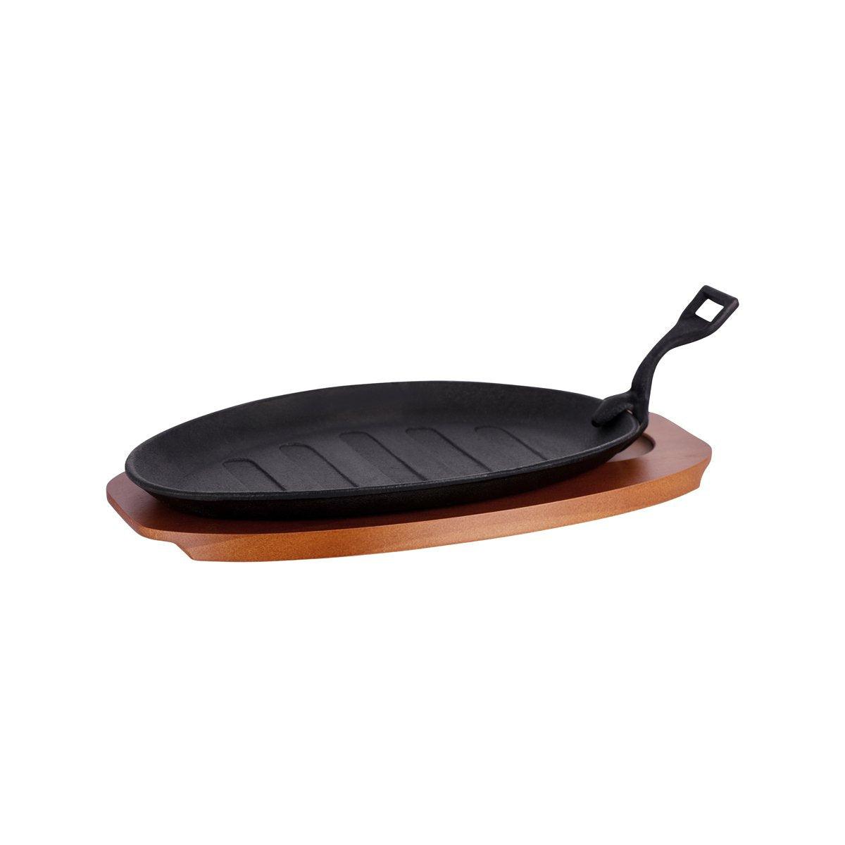 Chef Inox Steak Sizzler Cast Iron with Handle 290x180mm - Kitchenly