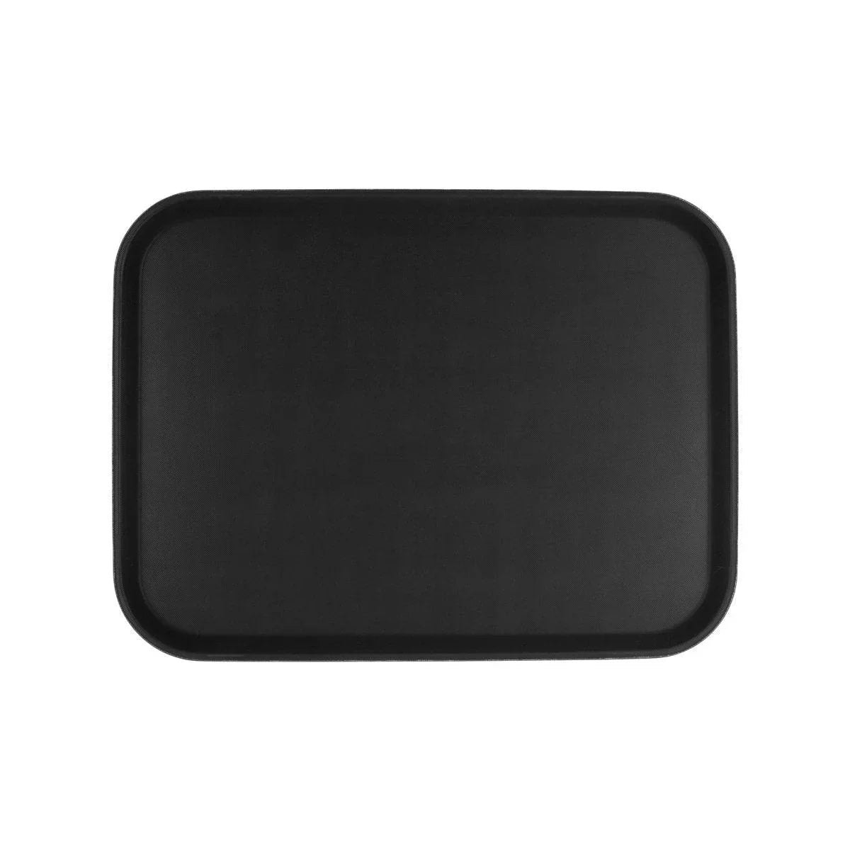 Chef Inox Non-Slip Rectangular Black Tray 380x510mm - Kitchenly