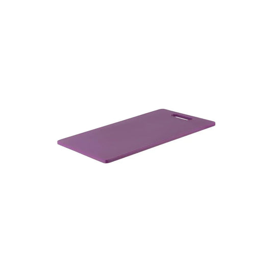 Chef Inox Cutting Board Polyethylene Purple with Handle 400x250x12mm - Kitchenly