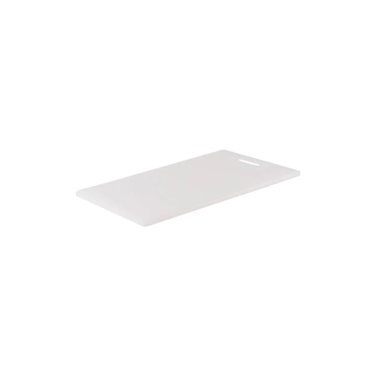 Chef Inox Cutting Board Polyethylene White with Handle 400x250x12mm - Kitchenly