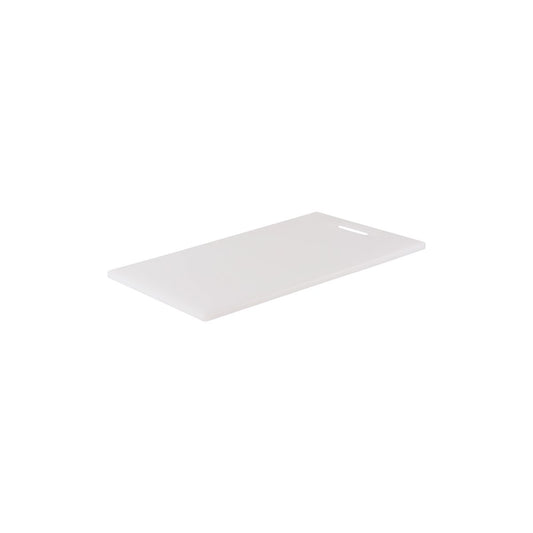 Chef Inox Cutting Board Polyethylene White with Handle 400x250x12mm