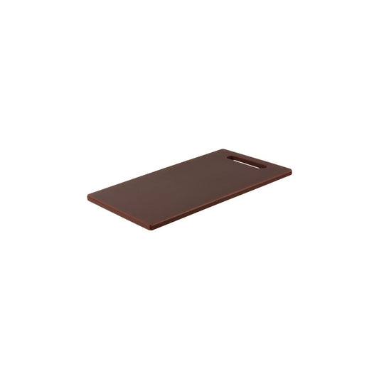 Chef Inox Cutting Board Polyethylene Brown with Handle 400x250x13mm