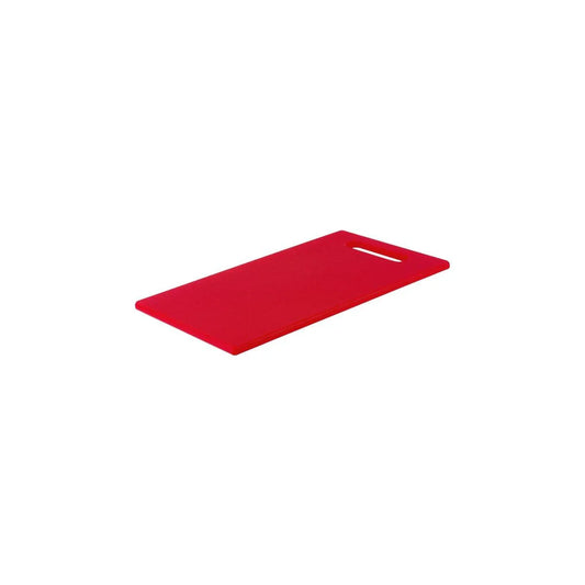 Chef Inox Cutting Board Polyethylene Red with Handle 400x250x13mm - Kitchenly
