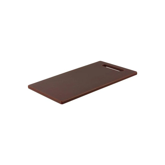 Chef Inox Cutting Board Polyethylene Brown with Handle 450x300x12mm - Kitchenly
