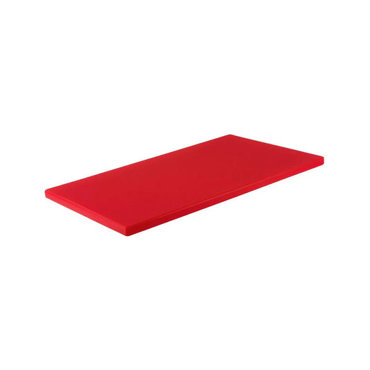 Chef Inox Cutting Board Polyethylene Red Gastronorm 1/1 Size 530x325x20mm - Kitchenly