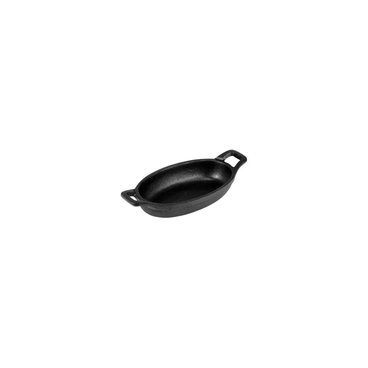Chef Inox Cast Iron Mini Oval Gratin with Handles 150x95x30mm - Kitchenly