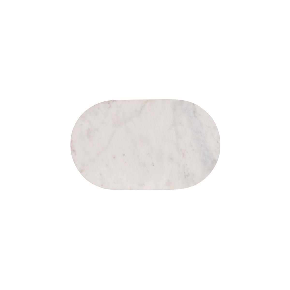 Chef Inox Serve White Marble Oval Platter 380x230x15mm (Box of 2) - Kitchenly