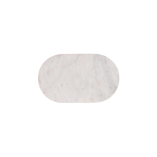 Chef Inox Serve White Marble Oval Platter 380x230x15mm (Box of 2) - Kitchenly