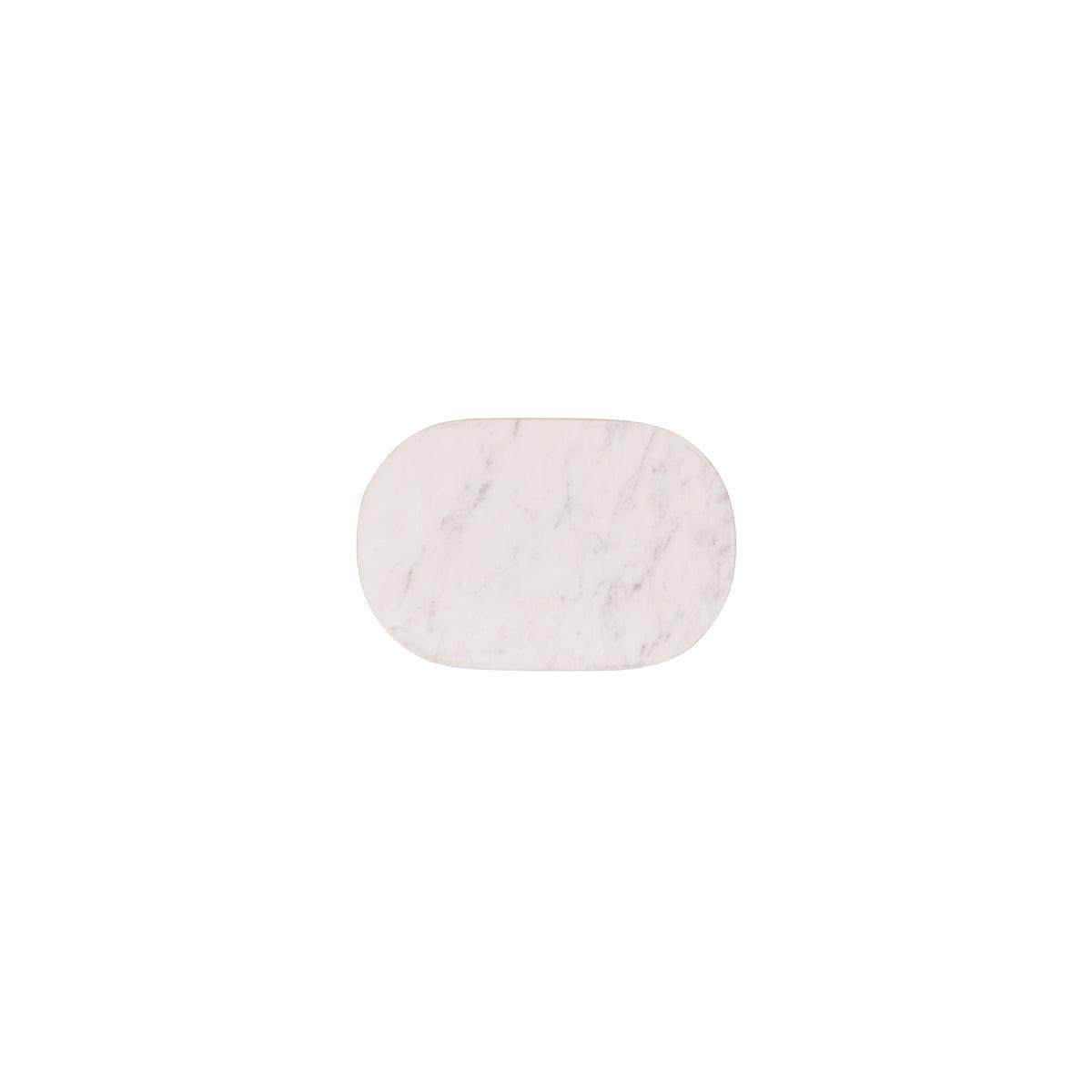 Chef Inox Serve White Marble Oval Platter 250x170x15mm (Box of 2) - Kitchenly