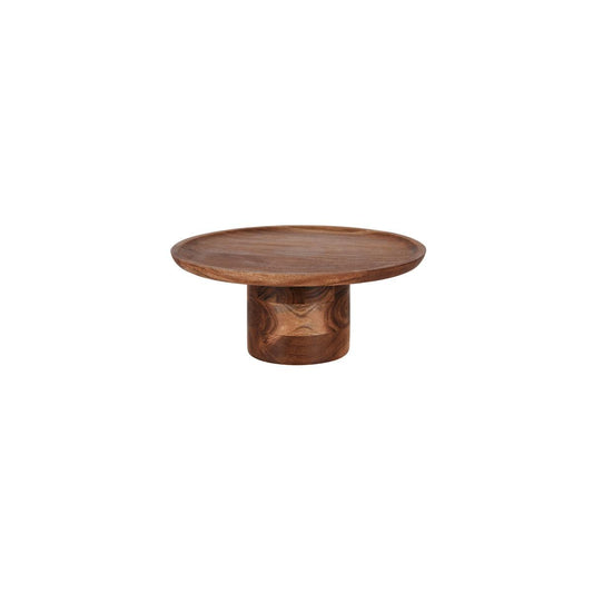 Chef Inox Serve Natural Acacia Round Cake Stand Pilar 300x140mm (Box of 4) - Kitchenly