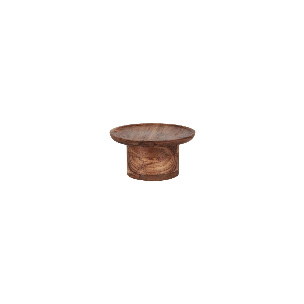 Chef Inox Serve Natural Acacia Round Cake Stand Pilar 200x100mm (Box of 4) - Kitchenly