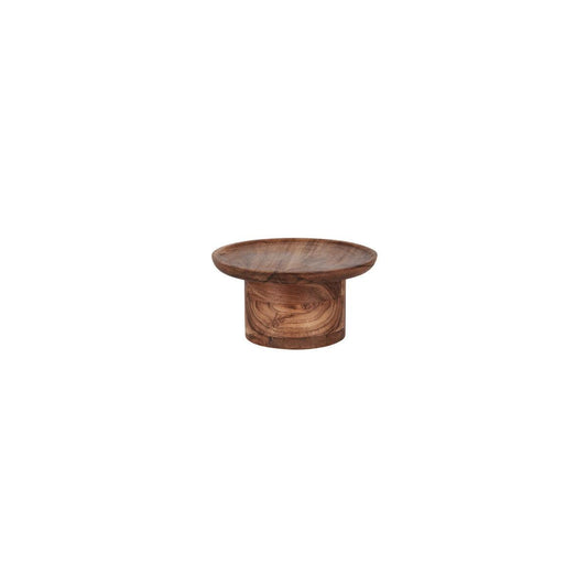 Chef Inox Serve Natural Acacia Round Cake Stand Pilar 200x100mm (Box of 4) - Kitchenly