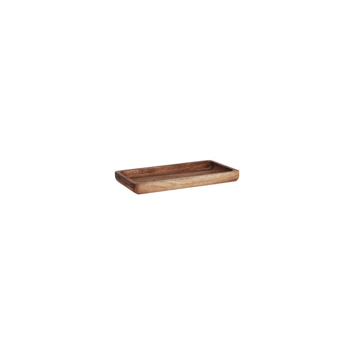 Chef Inox Serve Natural Acacia Rectangular Tray 254x140x25mm (Box of 4) - Kitchenly