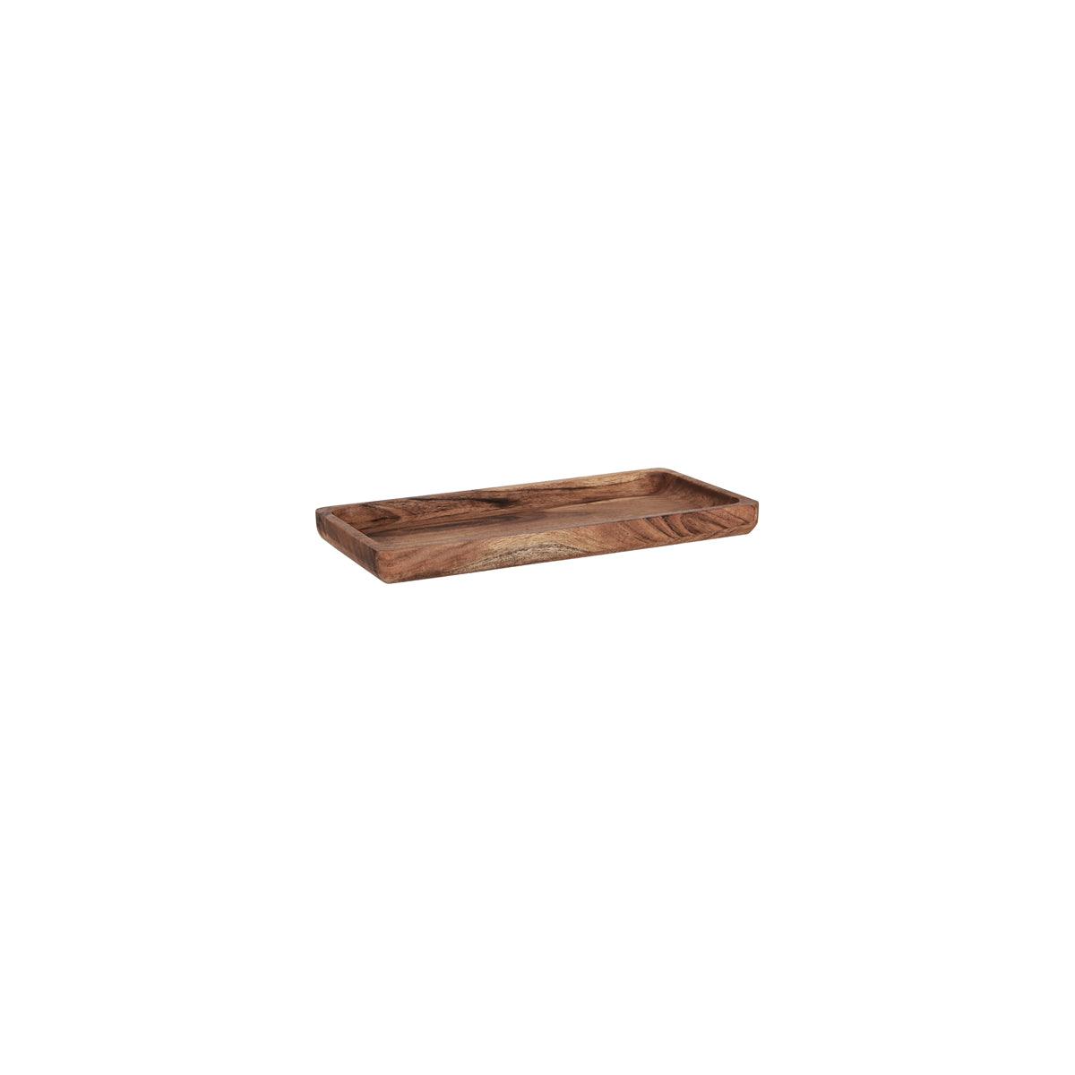 Chef Inox Serve Natural Acacia Rectangular Tray 305x150x25mm (Box of 6) - Kitchenly