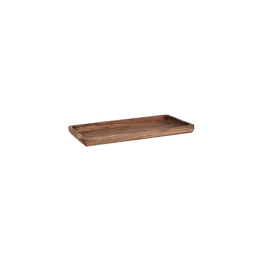 Chef Inox Serve Natural Acacia Rectangular Tray 355x180x25mm (Box of 6) - Kitchenly